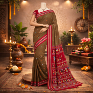 Buti Pallu Design Sambalpuri Cotton Saree