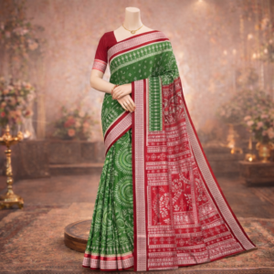 Ikat Bandha Sambalpuri Silk Saree